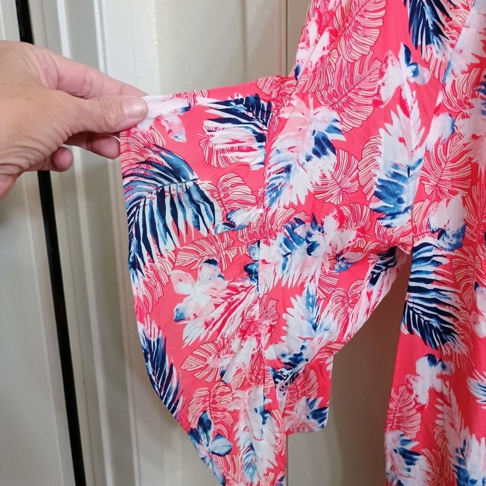 Pink and Blue Floral Dress - Picture 3 of 6